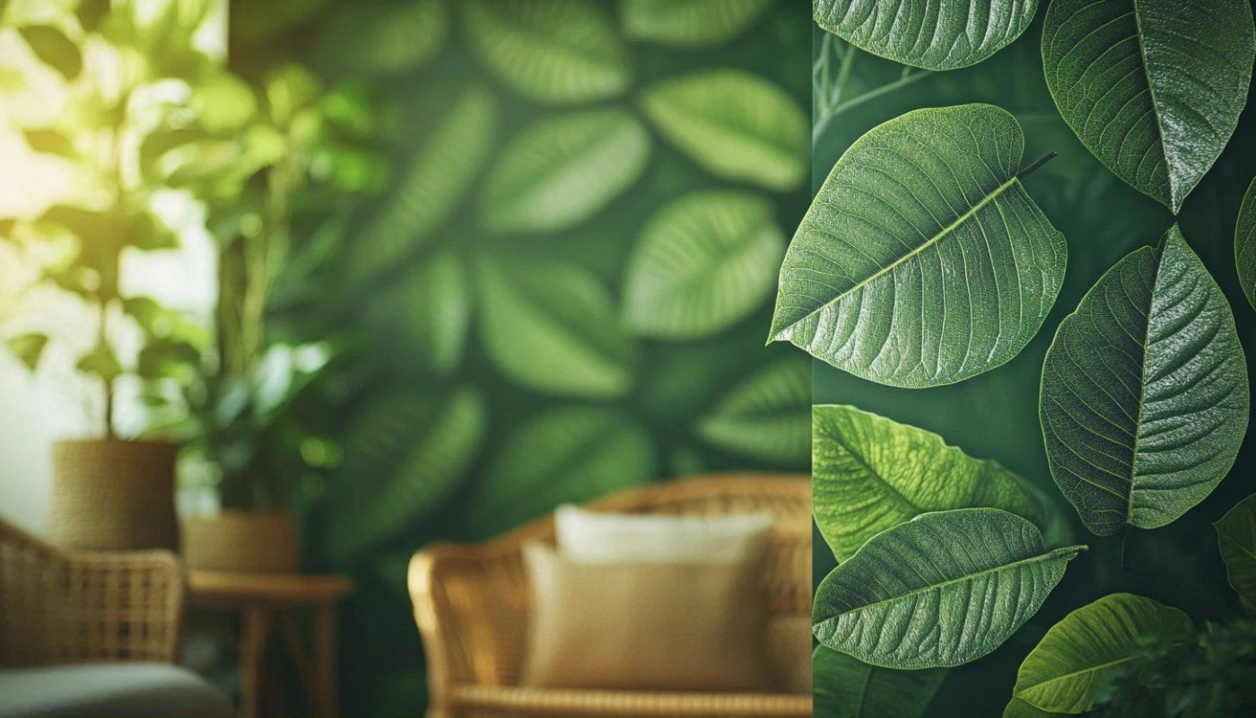 Créer une oasis tropicale chez soi avec des revêtements muraux à feuilles